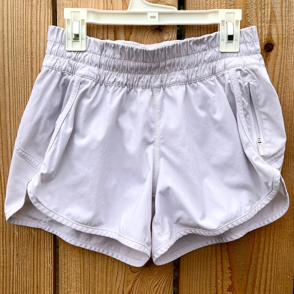 Lululemon Athletica White Track That Athletic Shorts Clean Girl Running Gym Core